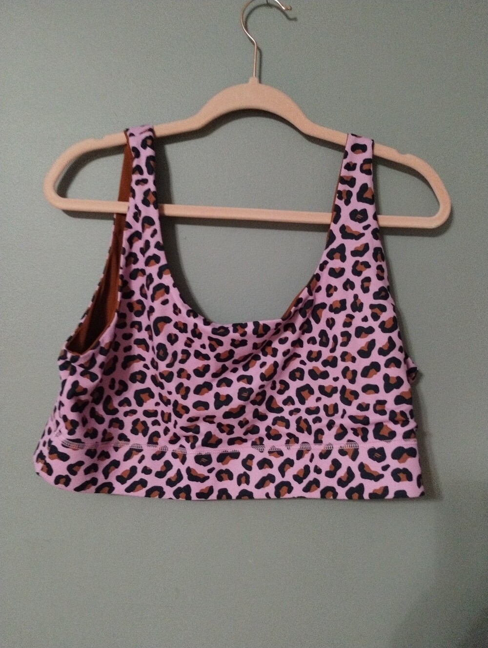 Fabletics Cheetah Pink 🩷 Sports Bra Xxl